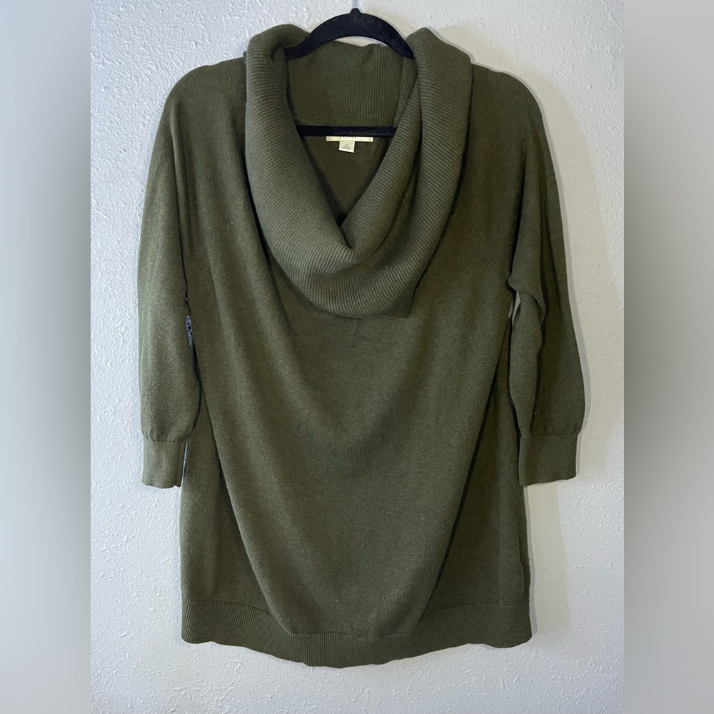 Sejour Plus Size 0X Green Pullover, Cotton Blend, Soft And Comfortable.